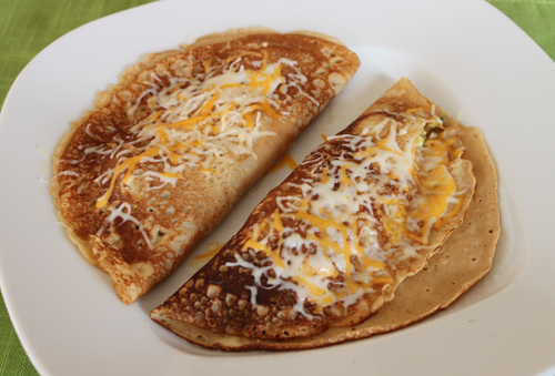 Screaming Egg Skillet Stuffed Crepes Recipe with Habanero Peppers